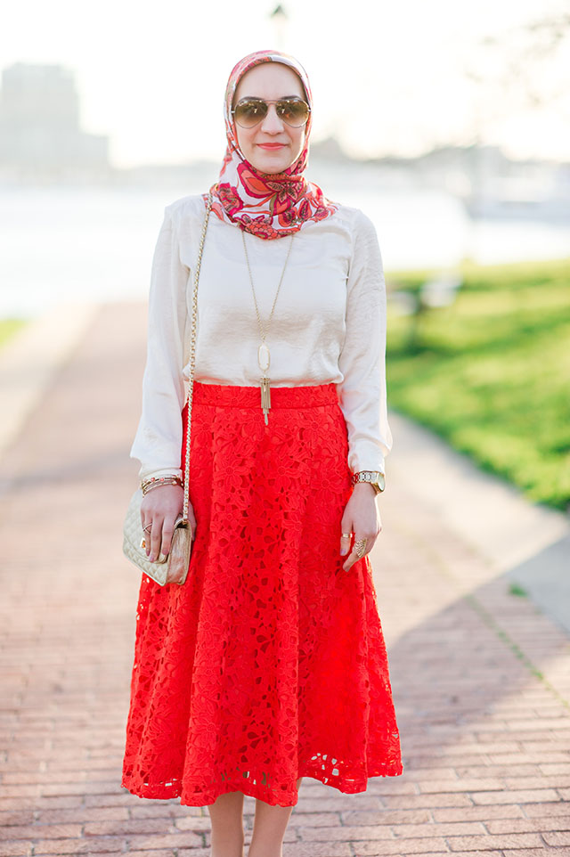 A Day In The Lalz: Red Lace Midi